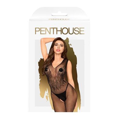 Бодістокінг з візерунком у вигляді крил та метелика Penthouse - Wild catch black S/L &mdash; купити в інтим-бутику EroticToys