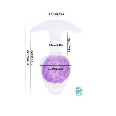 Анальна пробка Liebe Seele Icecream-shaped Crystal Anal Plug - Purple Small &mdash; купити в інтим-бутику EroticToys