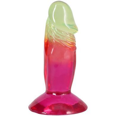Фалоімітатор Doc Johnson Crystal Jellies - 4.5 Inch Classic Dong - Rainbow &mdash; купити в інтим-бутику EroticToys