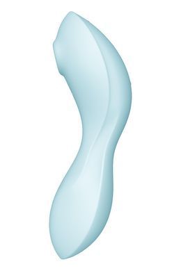 Вакуумний смарт-стимулятор із вібрацією Satisfyer Curvy Trinity 5 (Blue) (м'яте паковання!!!) &mdash; купити в інтим-бутику EroticToys