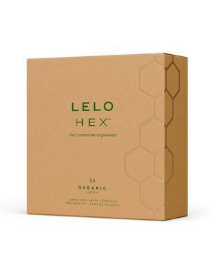Презервативи LELO HEX Condoms Organic 36 Pack, тонкі та суперміцні &mdash; купити в інтим-бутику EroticToys