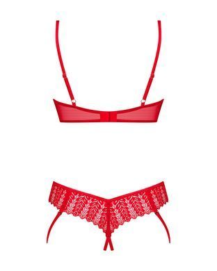 Замовити анонімно: Комплект Obsessive Ingridia 2-pcs crotchless set XL/2XL, червоний, з доступом, відкриті груди Комплект Obsessive Ingridia 2-pcs crotchless set XL/2XL, червоний, з доступом, відкриті груди — купити в інтим-бутику EroticToys