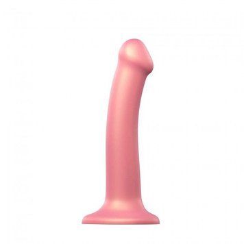 Насадка для страпону Strap-On-Me Mono Density Dildo Rose M, діам. 3,3 см, одношаровий силікон, гнучк &mdash; купити в інтим-бутику EroticToys