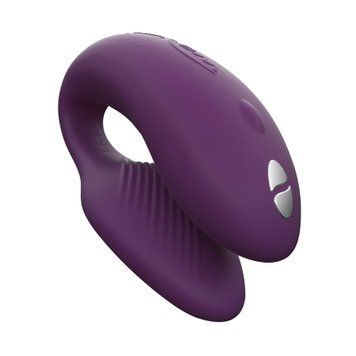 Смарт-вібратор для пар We-Vibe Chorus Purple, сенсорне керування вібраціями стисненням пульта &mdash; купити в інтим-бутику EroticToys