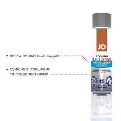 Анальна змазка JO ANAL H2O &mdash; COOLING (120 мл) охолоджувальна, на водній основі &mdash; купити в інтим-бутику EroticToys