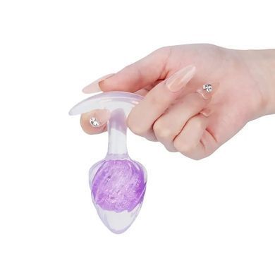 Анальна пробка Liebe Seele Icecream-shaped Crystal Anal Plug - Purple Medium &mdash; купити в інтим-бутику EroticToys