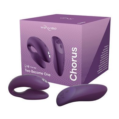 Смарт-вібратор для пар We-Vibe Chorus Purple, сенсорне керування вібраціями стисненням пульта &mdash; купити в інтим-бутику EroticToys