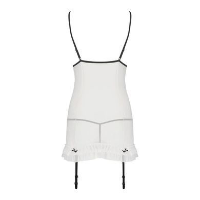 Сорочка прозора з пажами Passion ORIHIME CHEMISE S/M, white, трусики, стрепи &mdash; купити в інтим-бутику EroticToys