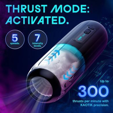 Смарт-мастурбатор Kaotik Labs The Shockwave, режим edging, імітація фрикцій &mdash; купити в інтим-бутику EroticToys