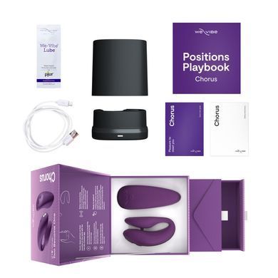 Смарт-вібратор для пар We-Vibe Chorus Purple, сенсорне керування вібраціями стисненням пульта &mdash; купити в інтим-бутику EroticToys