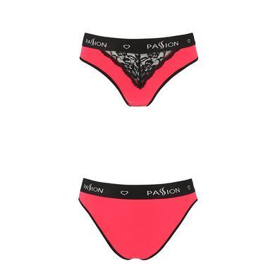Трусики з широкою гумкою і мереживом Passion PS001 PANTIES S, red-black &mdash; купити в інтим-бутику EroticToys