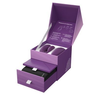 Смарт-вібратор для пар We-Vibe Chorus Purple, сенсорне керування вібраціями стисненням пульта &mdash; купити в інтим-бутику EroticToys