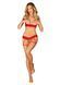 Комплект Obsessive Ingridia 2-pcs crotchless set XL/2XL, червоний, з доступом, відкриті груди в інтим-бутику EroticToys