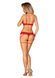 Комплект Obsessive Ingridia 2-pcs crotchless set XL/2XL, червоний, з доступом, відкриті груди в інтим-бутику EroticToys