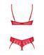 Комплект Obsessive Ingridia 2-pcs crotchless set XL/2XL, червоний, з доступом, відкриті груди в інтим-бутику EroticToys