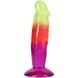 Фалоімітатор Doc Johnson Crystal Jellies - 6.5 Inch Classic Dong - Rainbow в інтим-бутику EroticToys