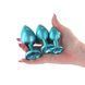 Набір анальних пробок NS Novelties Rear Assets - Trainer Kit - Iridescent Teal - Teal Gem в інтим-бутику EroticToys
