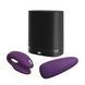 Смарт-вібратор для пар We-Vibe Chorus Purple, сенсорне керування вібраціями стисненням пульта в інтим-бутику EroticToys