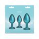 Набір анальних пробок NS Novelties Rear Assets - Trainer Kit - Iridescent Teal - Teal Gem в інтим-бутику EroticToys