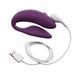 Смарт-вібратор для пар We-Vibe Chorus Purple, сенсорне керування вібраціями стисненням пульта в інтим-бутику EroticToys