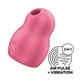 Замовити анонімно: Вакуумний стимулятор з вібрацією Satisfyer Pro To Go 1 Red