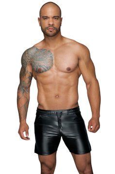 Чоловічі шорти з мокрим ефектом Noir Handmade H061 Powerwetlook shorts, S &mdash; купити в інтим-бутику EroticToys