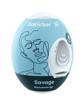 Самозмащувальний мастурбатор-яйце Satisfyer Masturbator Egg Savage, одноразовий, не потребує змазки &mdash; купити в інтим-бутику EroticToys