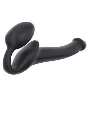 Безремінний страпон Strap-On-Me Black S, повністю регульований, діаметр 2,7 см &mdash; купити в інтим-бутику EroticToys
