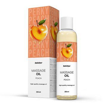 Розпродаж!!! Масажна олія Satisfyer Massage Oil Peach 250 мл (термін 30.04.2027) &mdash; купити в інтим-бутику EroticToys
