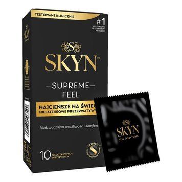 Ультратонкі безлатексні презервативи SKYN Supreme Feel 10 шт, 0,035 мм, природна текстура шкіри &mdash; купити в інтим-бутику EroticToys