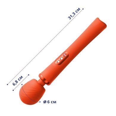Вібромасажер Fun Factory VIM Vibrating Wand sunrise orange (м'яте паковання!!!) &mdash; купити в інтим-бутику EroticToys