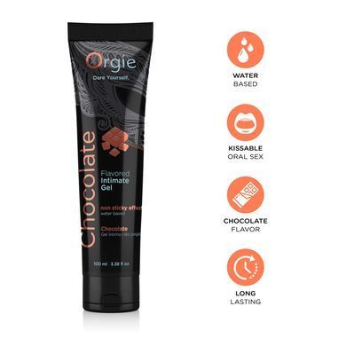 Лубрикант на водній основі Orgie Lube Tube Chocolate, 100 мл, зі смаком та ароматом шоколаду &mdash; купити в інтим-бутику EroticToys