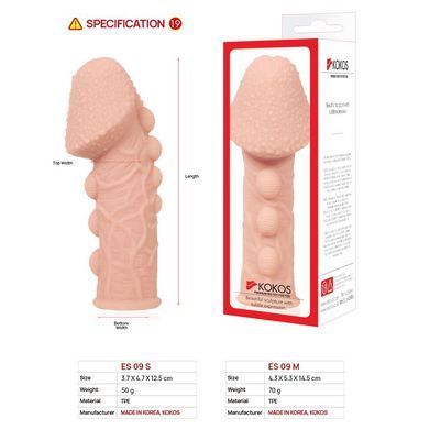 Насадка на член Kokos Extreme Sleeve ES.09 розмір M (тріснуло паковання!!!) &mdash; купити в інтим-бутику EroticToys