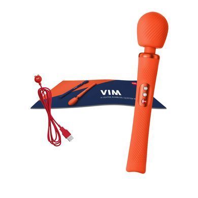 Вібромасажер Fun Factory VIM Vibrating Wand sunrise orange (м'яте паковання!!!) &mdash; купити в інтим-бутику EroticToys