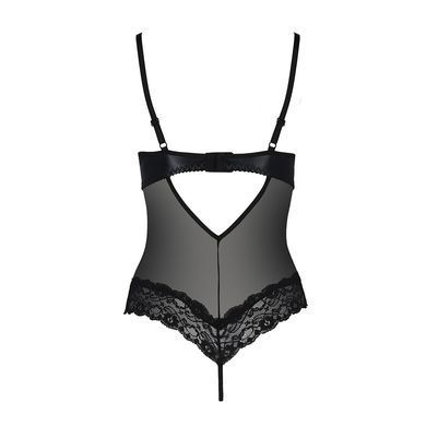 Боді з відкритими грудьми Passion Exclusive NORTH BODY L/XL, black &mdash; купити в інтим-бутику EroticToys