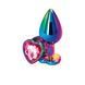 Анальна пробка NS Novelties Rear Assets - Multicolor Heart - Medium - Pink в інтим-бутику EroticToys