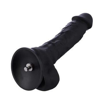 Фалоімітатор для секс-машин Hismith 8.3&Prime; Silicone Dildo Black, система KlicLok, гнучкий стрижень &mdash; купити в інтим-бутику EroticToys