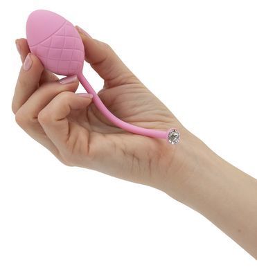 Розкішні вагінальні кульки PILLOW TALK - Frisky Pink з кристалом, діаметр 3,2 см, вага 49-75гр &mdash; купити в інтим-бутику EroticToys