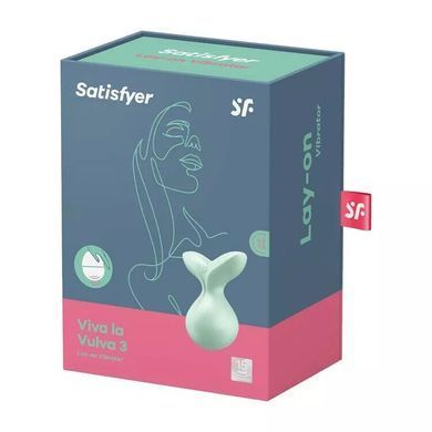Мінівібромасажер Satisfyer Viva la Vulva 3 Mint &mdash; купити в інтим-бутику EroticToys
