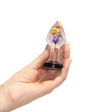 Розкішна анальна пробка Loviss Helichrysum Anal Plug зі справжнім безсмертником усередині &mdash; купити в інтим-бутику EroticToys