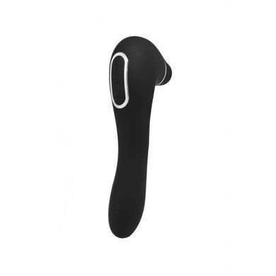 Вакуумний стимулятор з вібрацією Wooomy Smoooch Black Clitoral Suction & Vibration &mdash; купити в інтим-бутику EroticToys