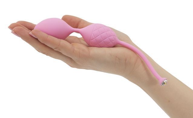 Розкішні вагінальні кульки PILLOW TALK - Frisky Pink з кристалом, діаметр 3,2 см, вага 49-75гр &mdash; купити в інтим-бутику EroticToys