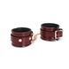 Шкіряні наручники Liebe Seele Wine Red Wrist Cuffs, знімний ланцюжок-кріплення в інтим-бутику EroticToys