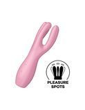 Кліторальний вібратор Satisfyer Threesome 3 Pink з трьома пальчиками &mdash; купити в інтим-бутику EroticToys