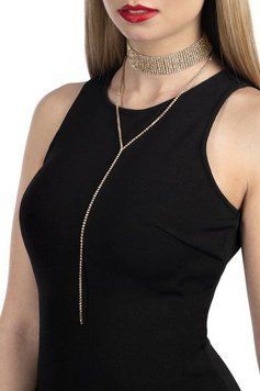 Кольє зі стразами Bijoux Pour Toi - Emma Gold &mdash; купити в інтим-бутику EroticToys