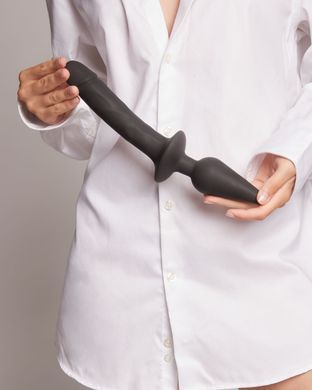 Анальна пробка з дилдо 2в1 Strap-On-Me SWITCH PLUG-IN REALISTIC DILDO Black XXL, діаметр 5,2/3,9 см &mdash; купити в інтим-бутику EroticToys