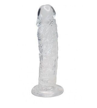 Прозорий фалоімітатор Alive Jelly Dildo Empire, ТПЕ, присоска, діаметр 4,3см, довжина 19,3см &mdash; купити в інтим-бутику EroticToys