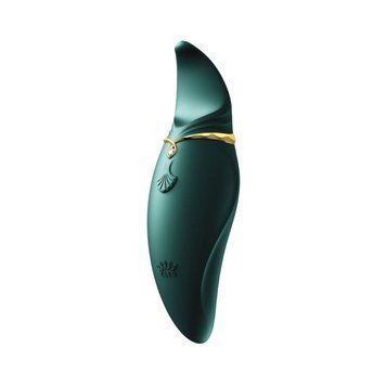 Вібратор 2в1 з язичком Zalo &mdash; Hero Jewel Green, кристал Swarovski &mdash; купити в інтим-бутику EroticToys