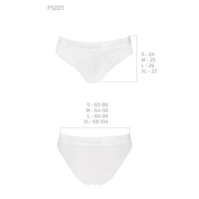 Трусики з широкою гумкою і мереживом Passion PS001 PANTIES L, white &mdash; купити в інтим-бутику EroticToys