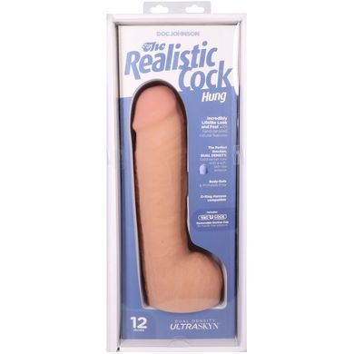 Фалоімітатор Doc Johnson The Realistic Cock ULTRASKYN - 12 Inch Hung with Balls Vanilla &mdash; купити в інтим-бутику EroticToys